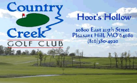 Golf Course Photo, Country Creek Golf Club, Hoot's Hollow Golf Course, Pleasant Hill, 64080 