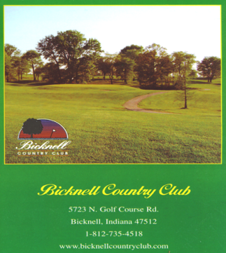 Golf Course Photo, Bicknell Country Club, Bicknell, 47512 