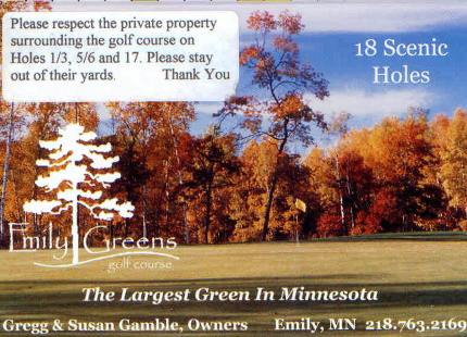 Emily Greens Golf Course, Executive,Emily, Minnesota,  - Golf Course Photo