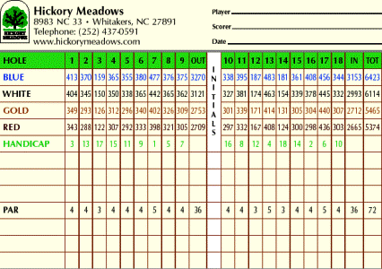 Hickory Meadows Golf Course, CLOSED 2014,Whitakers, North Carolina,  - Golf Course Photo