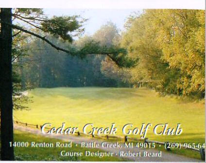 Cedar Creek Golf Course, Battle Creek, Michigan, 49015 - Golf Course Photo