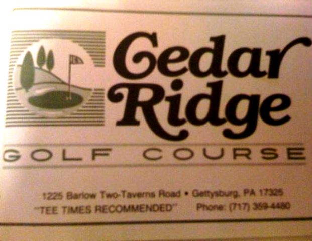 Cedar Ridge Golf Course, Gettysburg, Pennsylvania, 17325 - Golf Course Photo