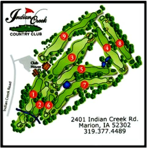 Golf Course Photo, Indian Creek Country Club, Marion, Iowa, 52302