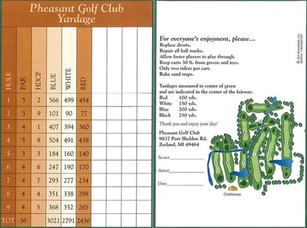 Golf Course Photo, Pheasant Golf Course, Zeeland, 49464 