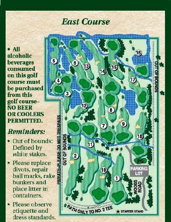 Raisin River Golf Club, The East Course,Monroe, Michigan,  - Golf Course Photo