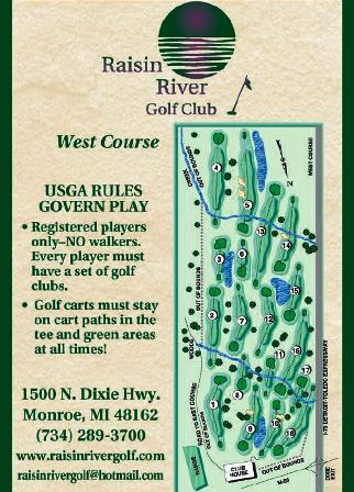 Golf Course Photo, Raisin River Golf Club, The West Course, Monroe, 48162 